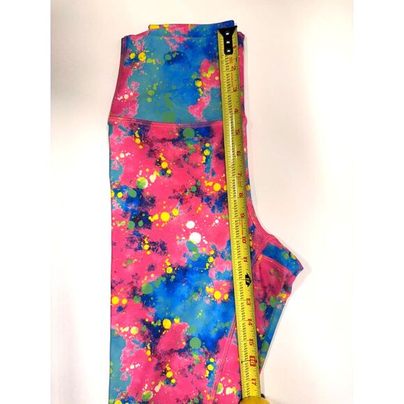 NEW Rok The Box Pink Paint Splatter Legging Womens XS Luxe Fabric High Waist - Picture 4 of 7